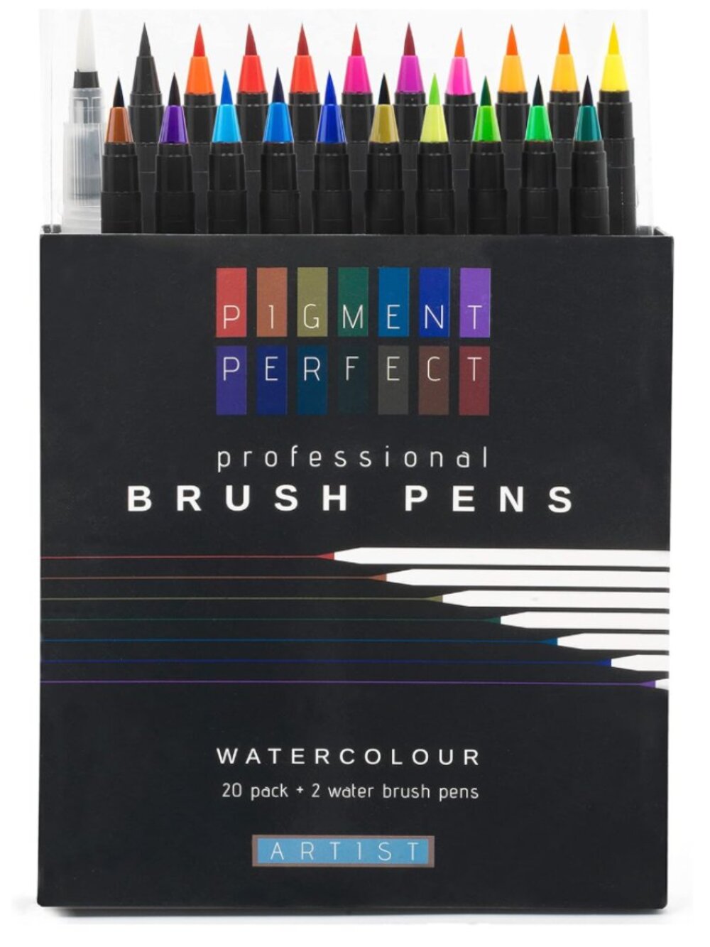 Pigment Perfect 20 Professional Watercolor Brush Pens *Sealed*